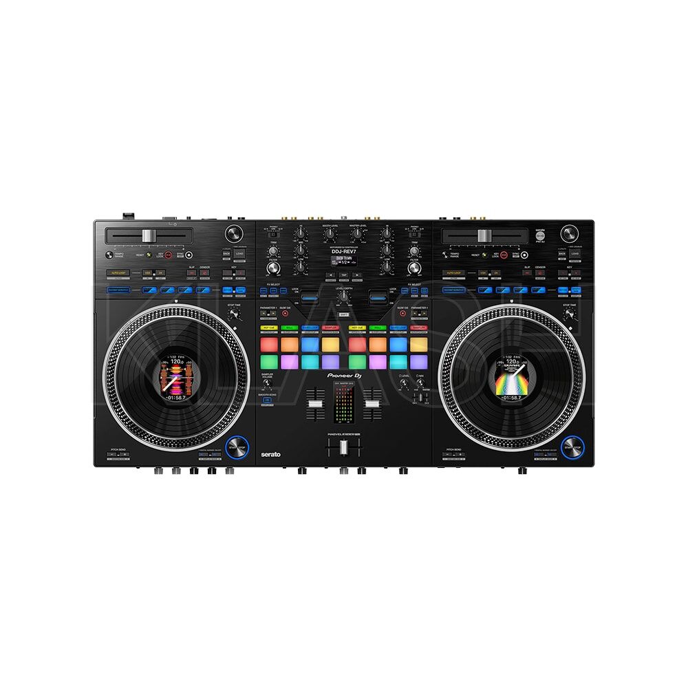 PIONEER DJ DDJ REV 7 CONTROLLER DJ PROFESSIONALE NOLEGGIO A MILANO PER SCRATCH E MIX CON PIATTI MOTORIZZATI